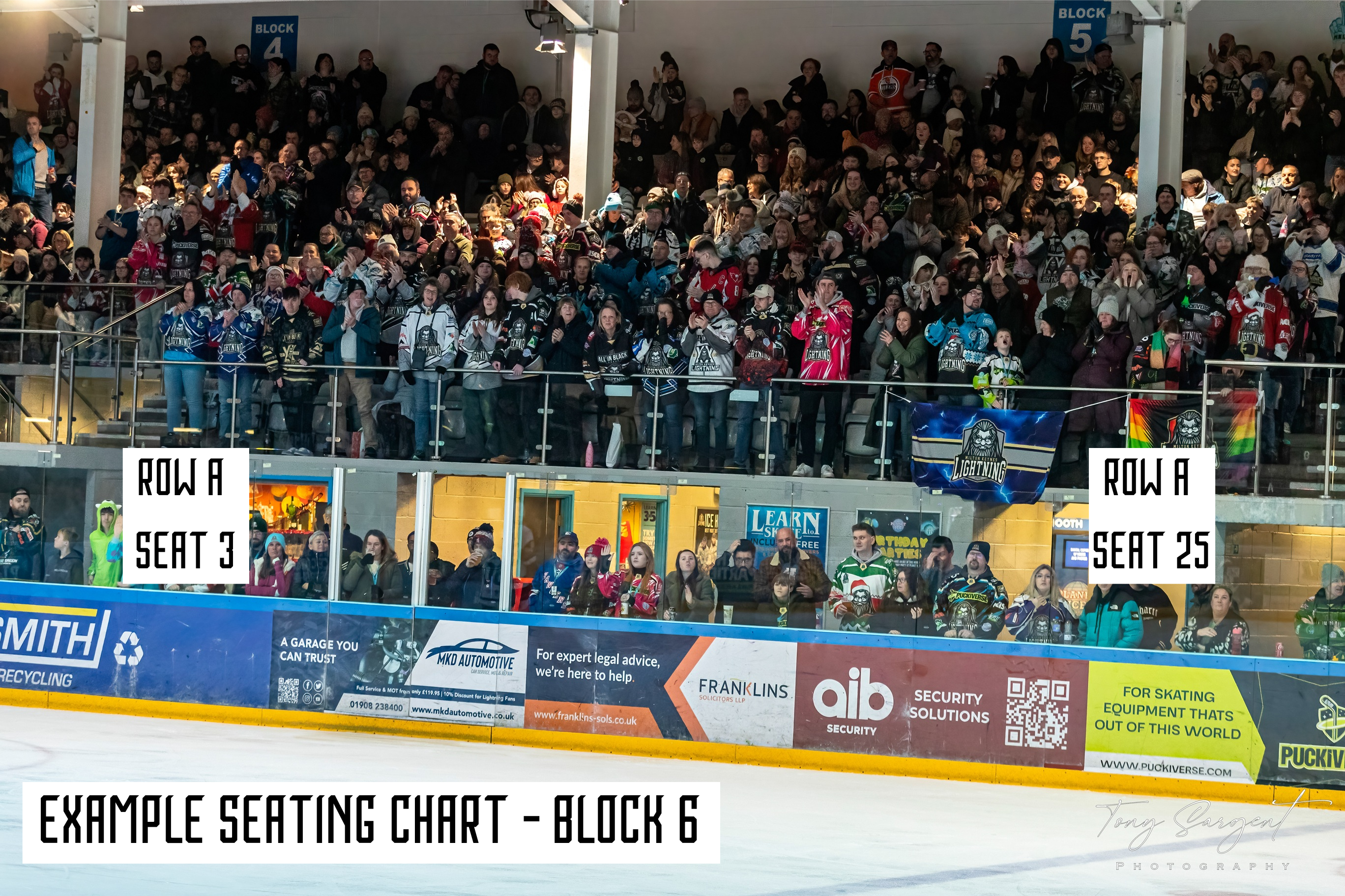 Seating locations when attending a MK Lightning game