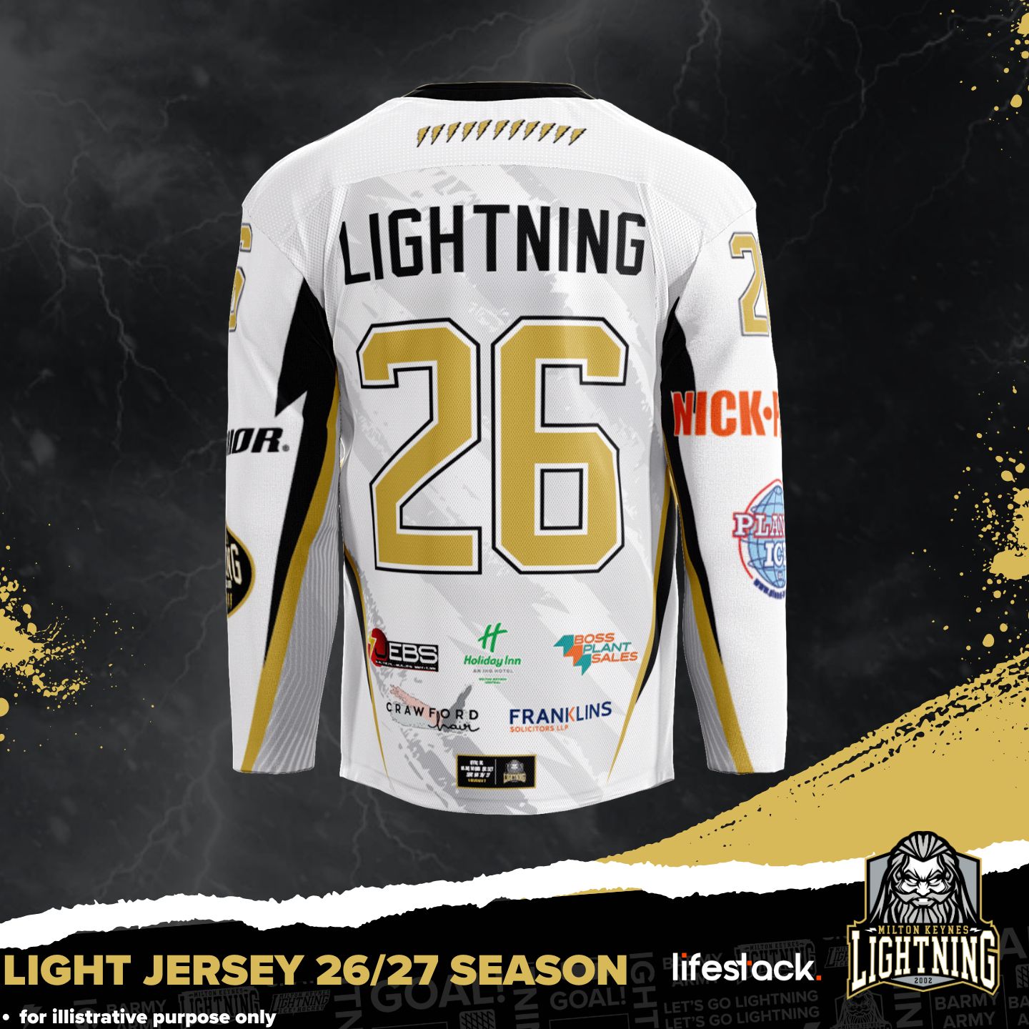 lifestack MK Lightning jersey back - light 26/27 season
